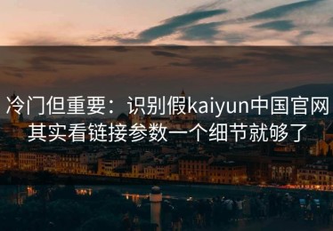 冷门但重要：识别假kaiyun中国官网其实看链接参数一个细节就够了