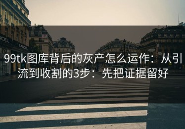 99tk图库背后的灰产怎么运作：从引流到收割的3步：先把证据留好